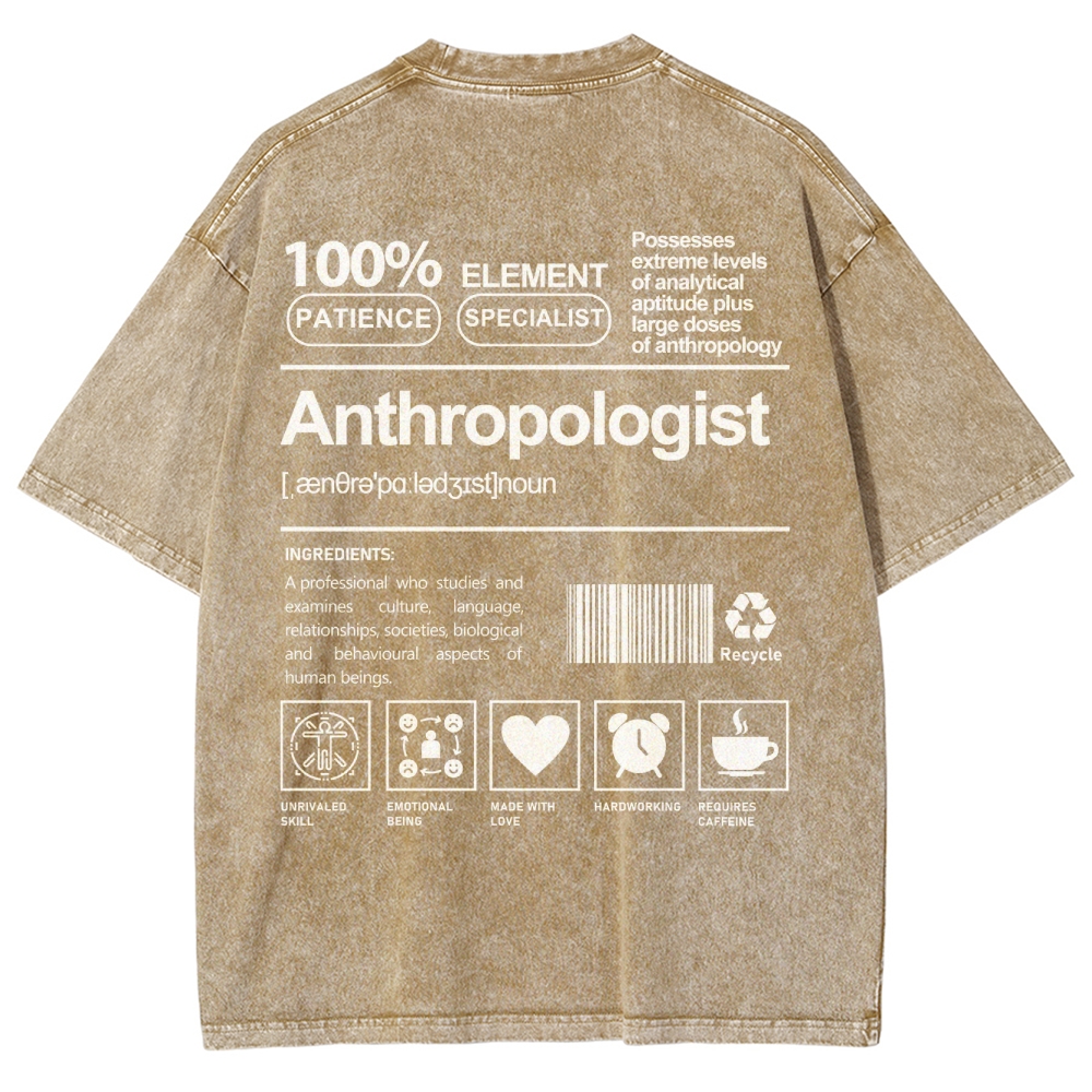 Anthropologist Unisex Fit Washed T-Shirt Customscool