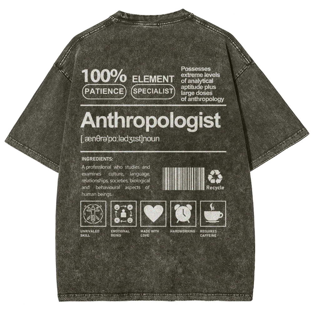 Anthropologist Unisex Fit Washed T-Shirt Customscool
