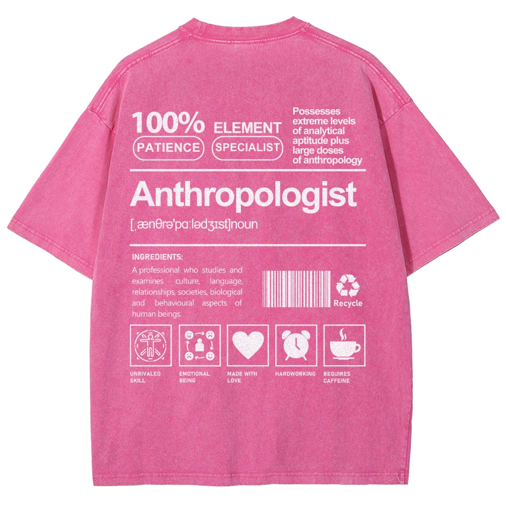 Anthropologist Unisex Fit Washed T-Shirt Customscool