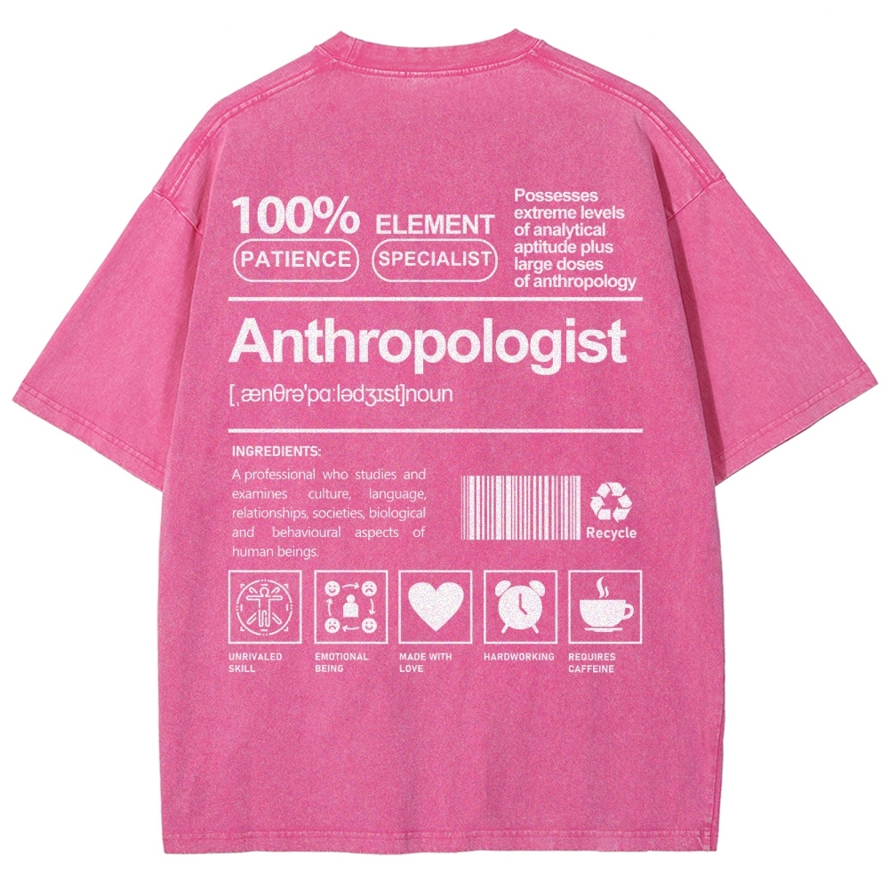 Anthropologist Unisex Fit Washed T-Shirt Customscool
