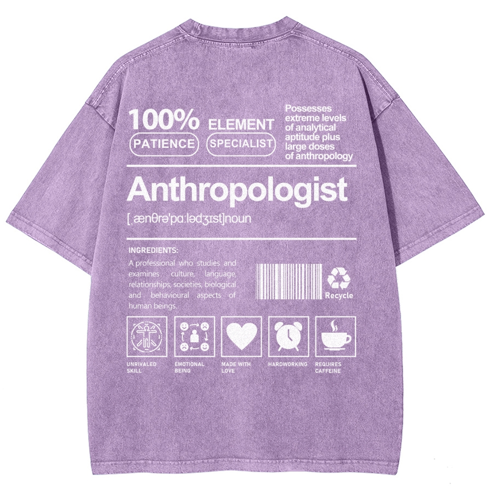 Anthropologist Unisex Fit Washed T-Shirt Customscool