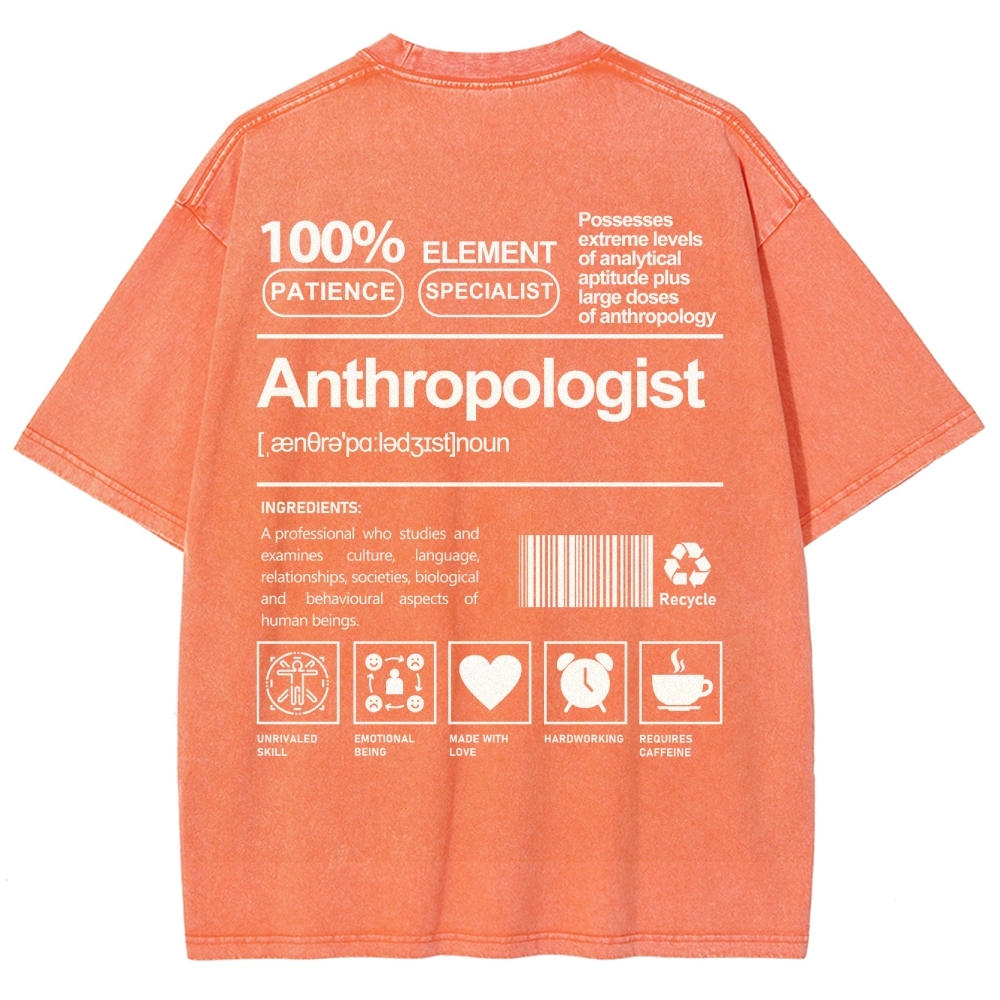 Anthropologist Unisex Fit Washed T-Shirt Customscool