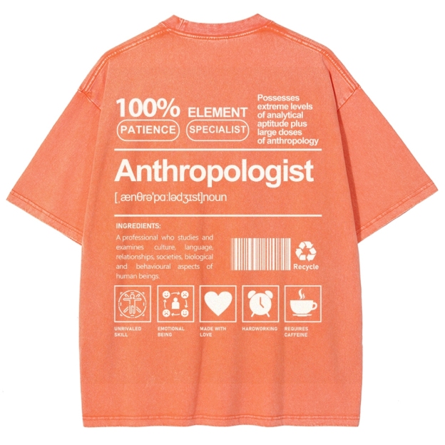 Anthropologist Unisex Fit Washed T-Shirt Customscool