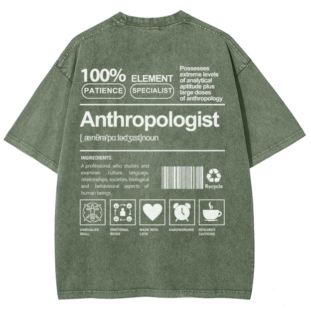 Anthropologist Unisex Fit Washed T-Shirt Customscool