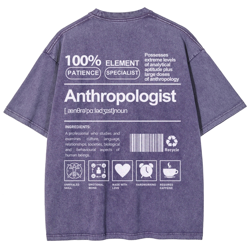 Anthropologist Unisex Fit Washed T-Shirt Customscool