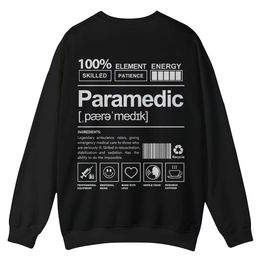 Paramedic Casual Crewneck Sweatshirt Customscool