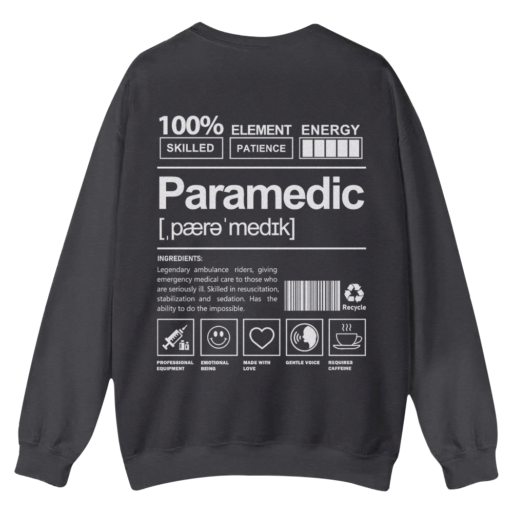 Paramedic Casual Crewneck Sweatshirt Customscool