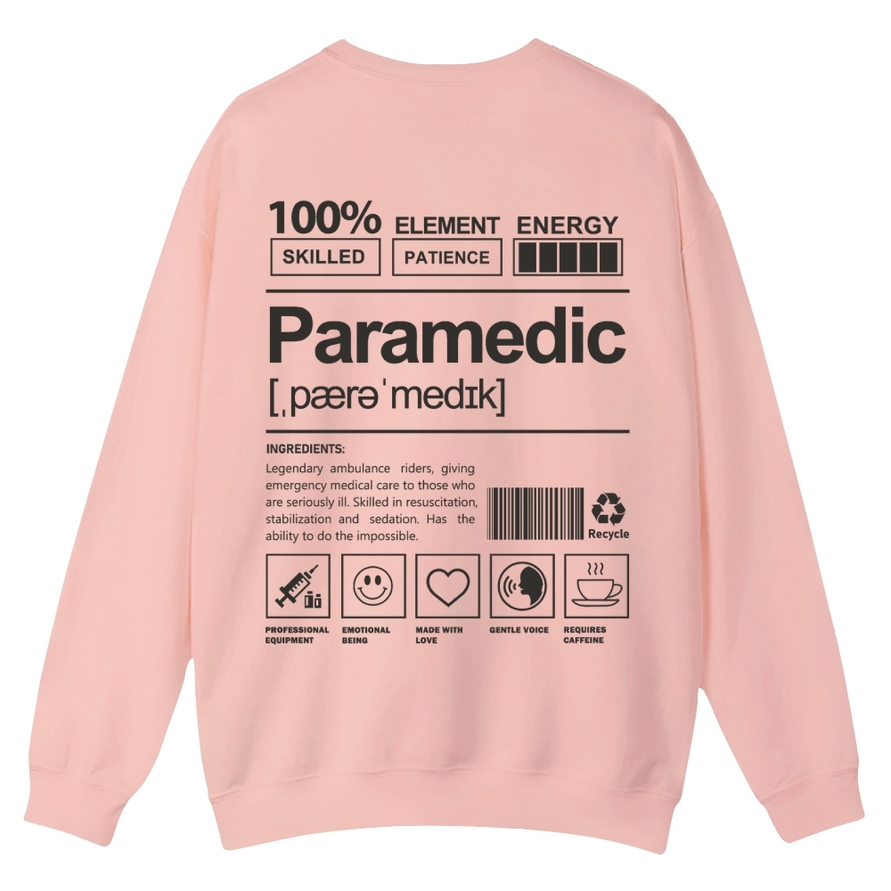 Paramedic Casual Crewneck Sweatshirt Customscool