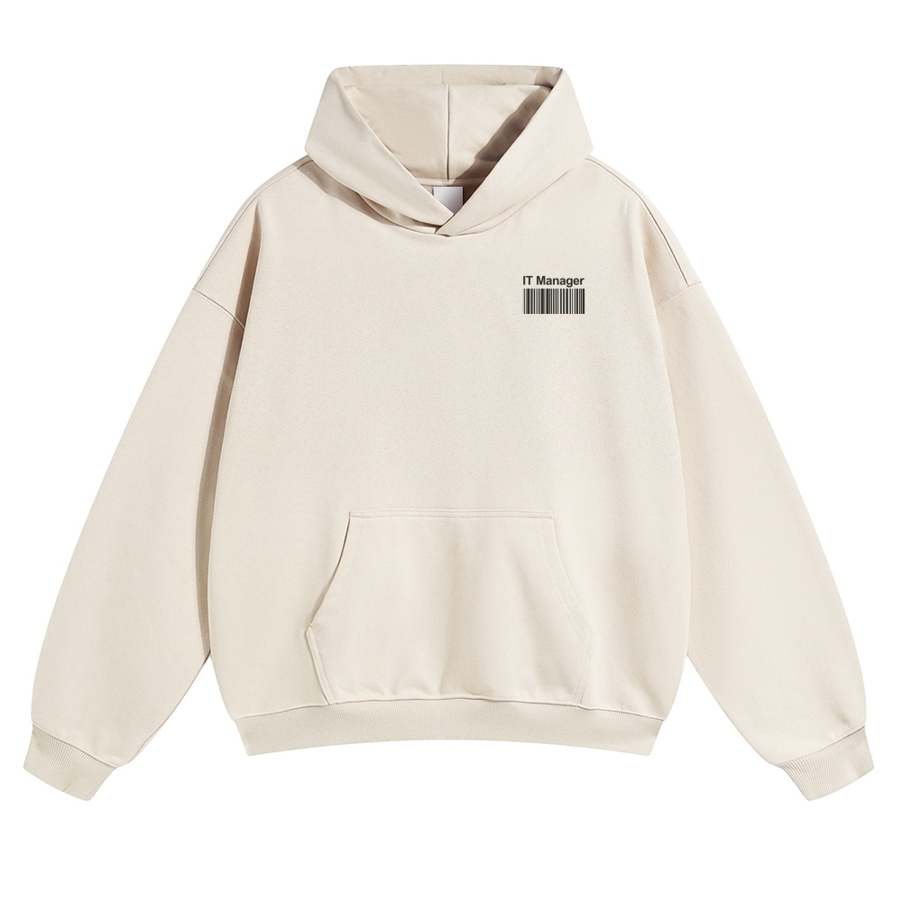 IT Manager Solid Color Hoodie Customscool