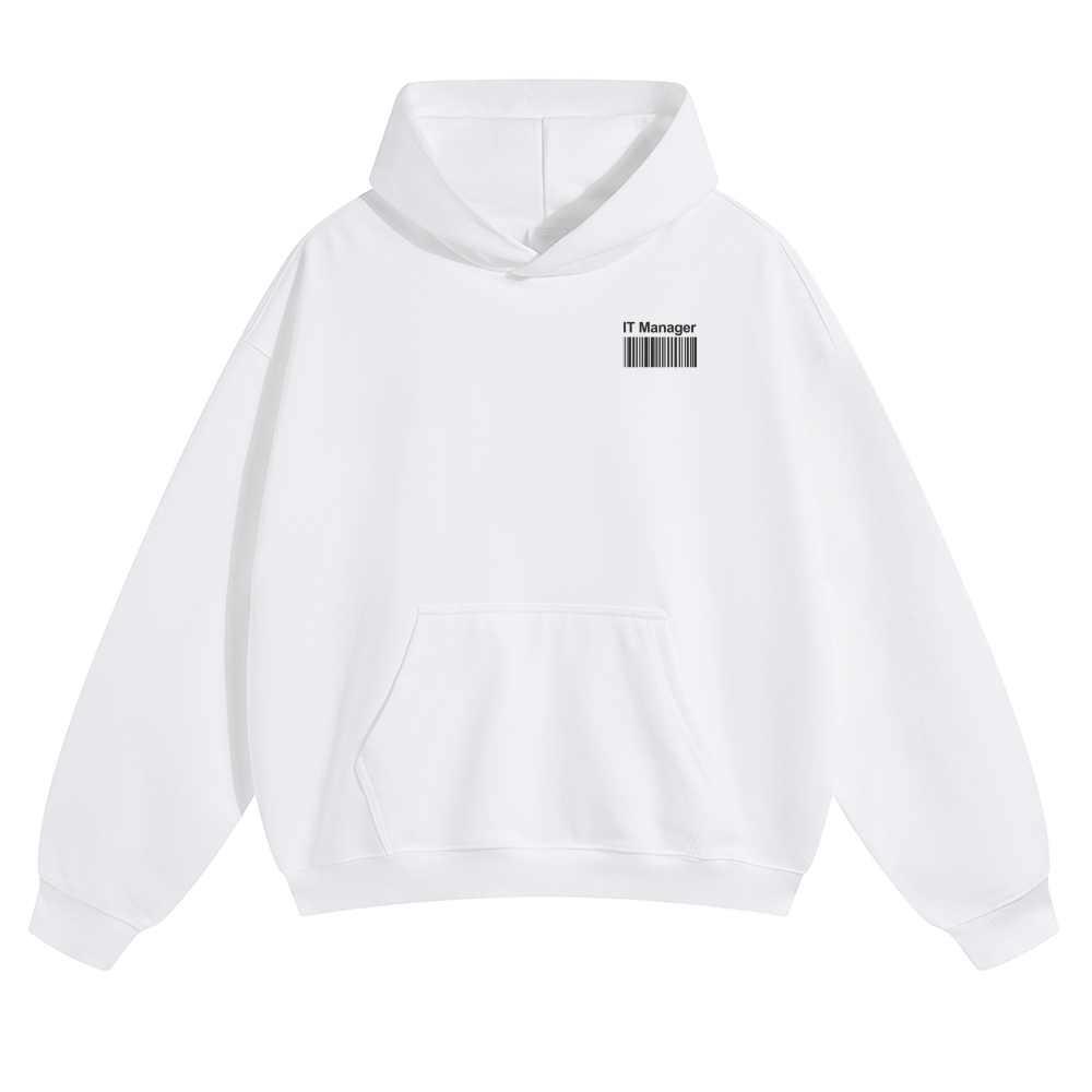 IT Manager Solid Color Hoodie Customscool