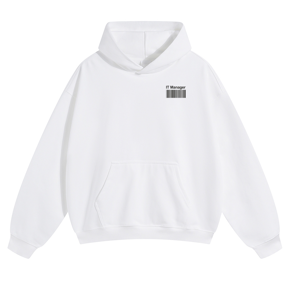 IT Manager Solid Color Hoodie Customscool