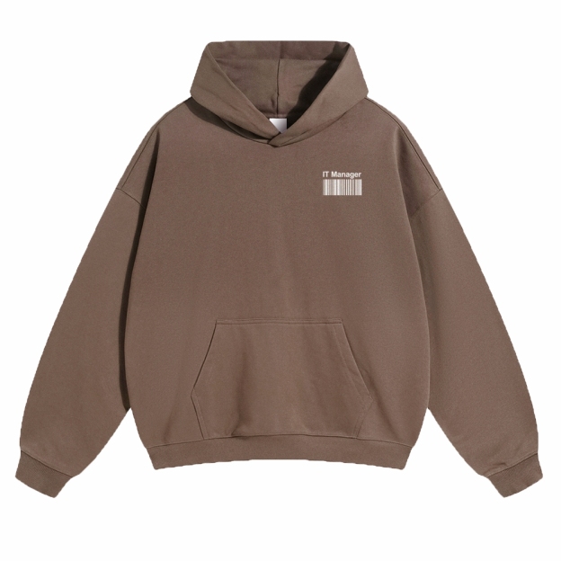 IT Manager Solid Color Hoodie Customscool