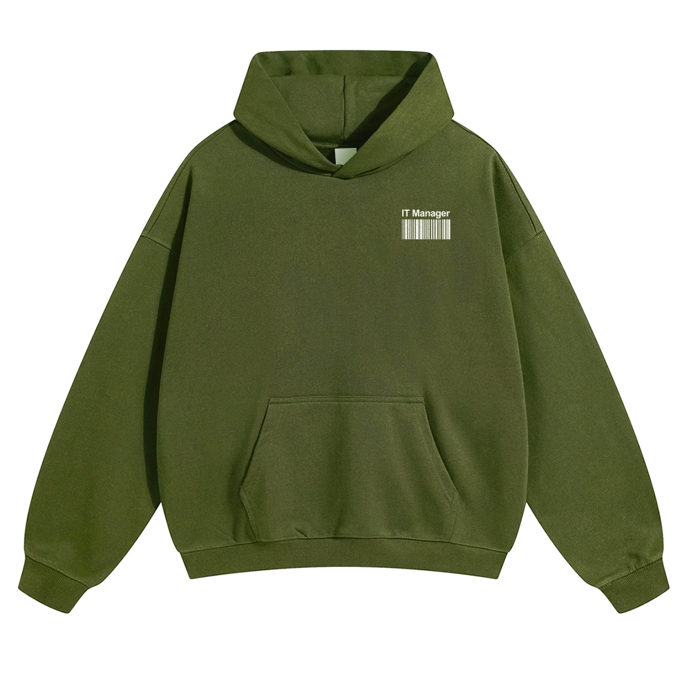 IT Manager Solid Color Hoodie Customscool
