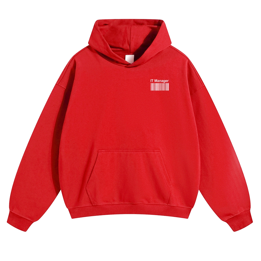 IT Manager Solid Color Hoodie Customscool