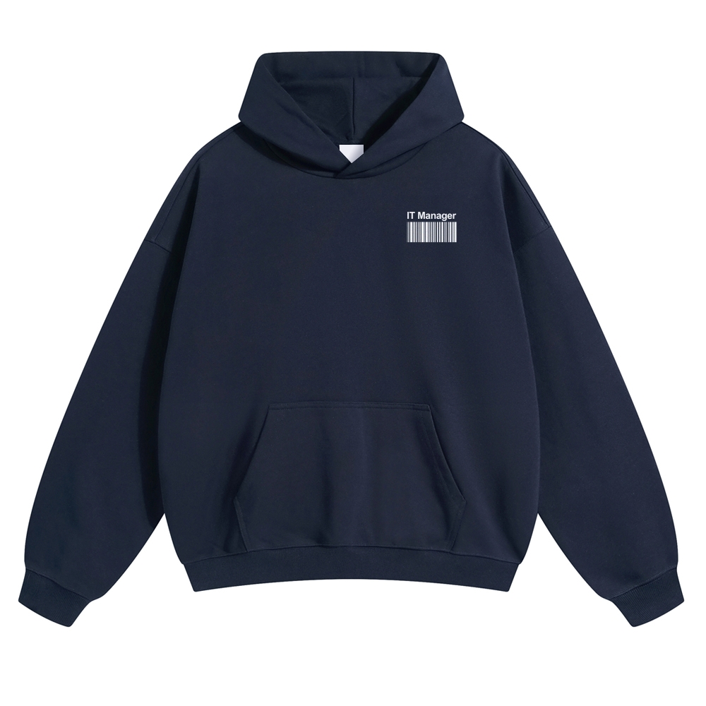 IT Manager Solid Color Hoodie Customscool