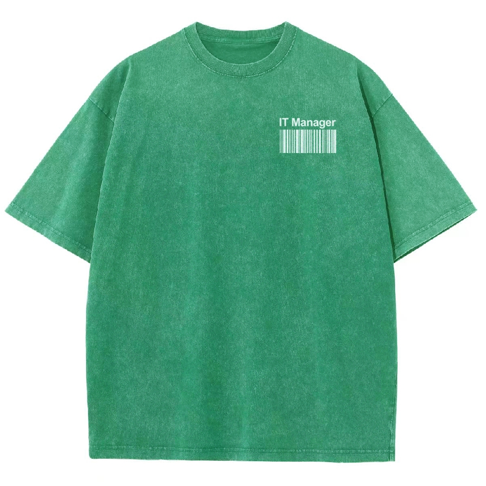 IT Manager Unisex Fit Washed T-Shirt Customscool