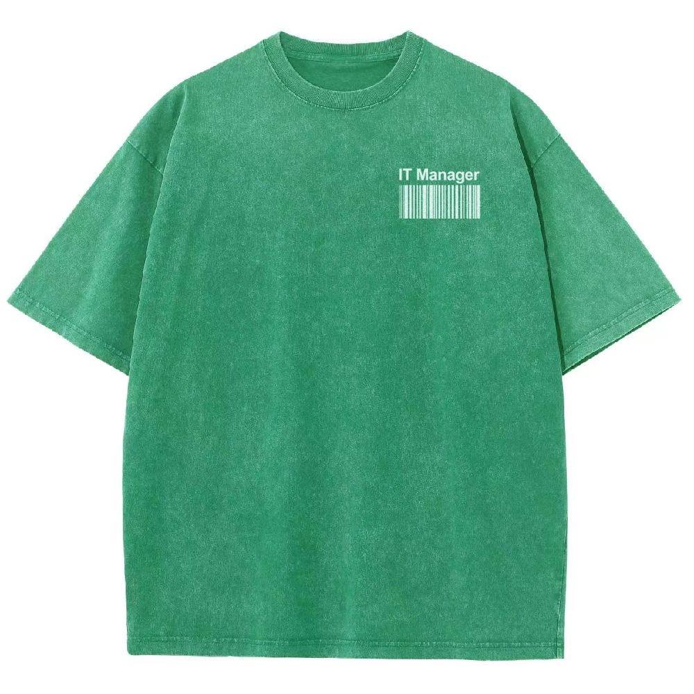IT Manager Unisex Fit Washed T-Shirt Customscool