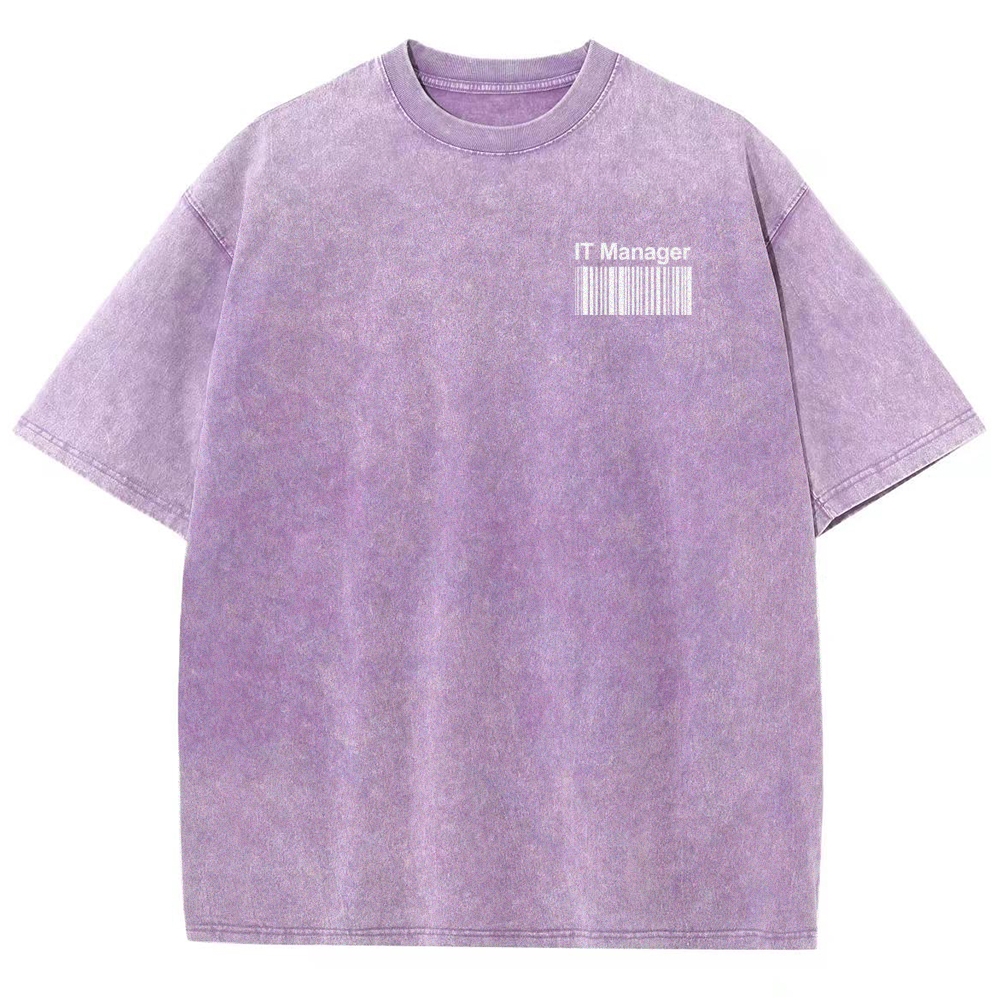IT Manager Unisex Fit Washed T-Shirt Customscool