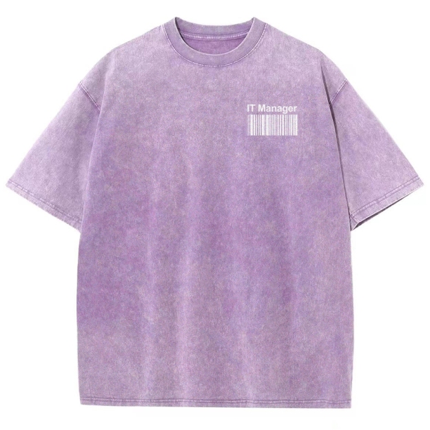 IT Manager Unisex Fit Washed T-Shirt Customscool
