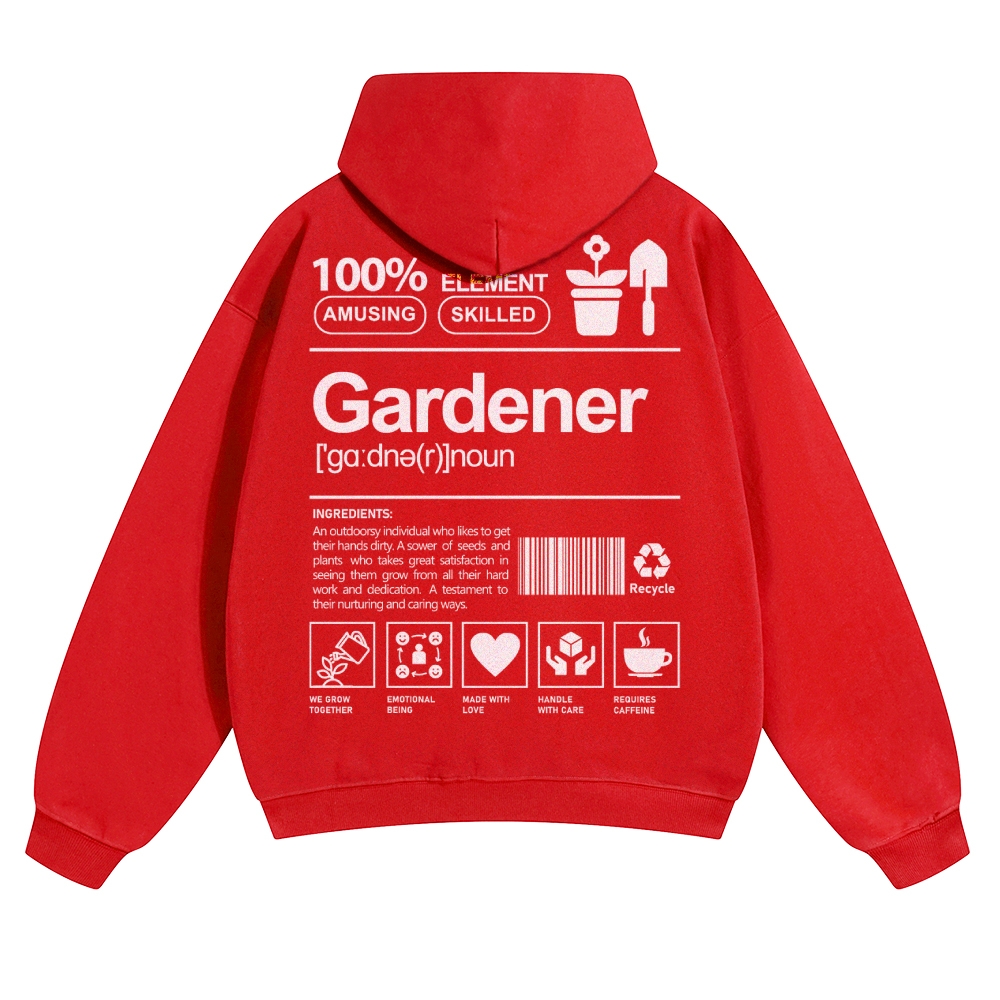 Gardener Solid Color Hoodie Customscool