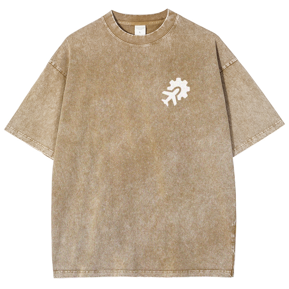 Aeronautical Engineer Unisex Fit Washed T-Shirt Customscool