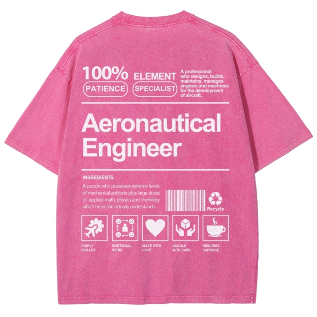 Aeronautical Engineer Unisex Fit Washed T-Shirt Customscool