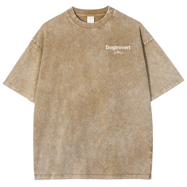 Dogtrovert Unisex Fit Washed T-Shirt