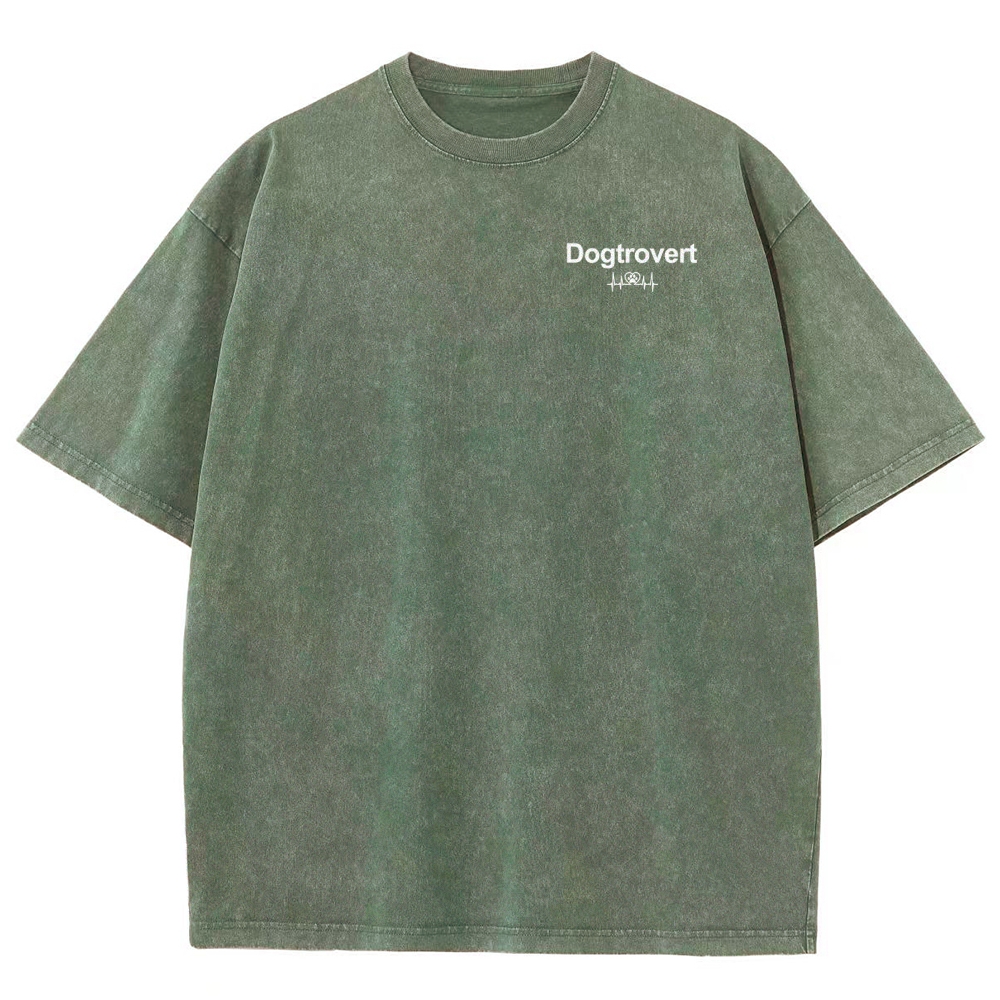 Dogtrovert Unisex Fit Washed T-Shirt
