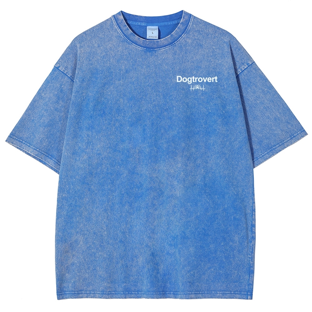 Dogtrovert Unisex Fit Washed T-Shirt
