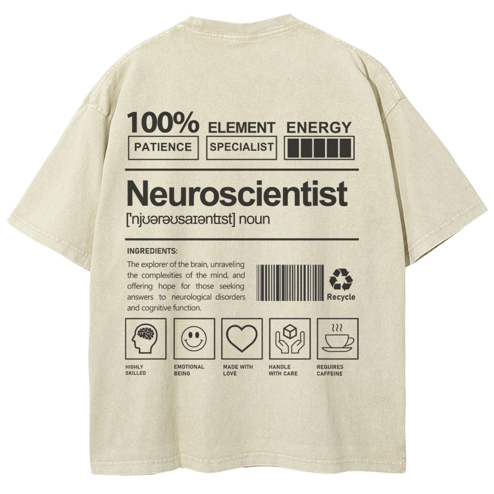Neuroscientist Unisex Fit Washed T-Shirt