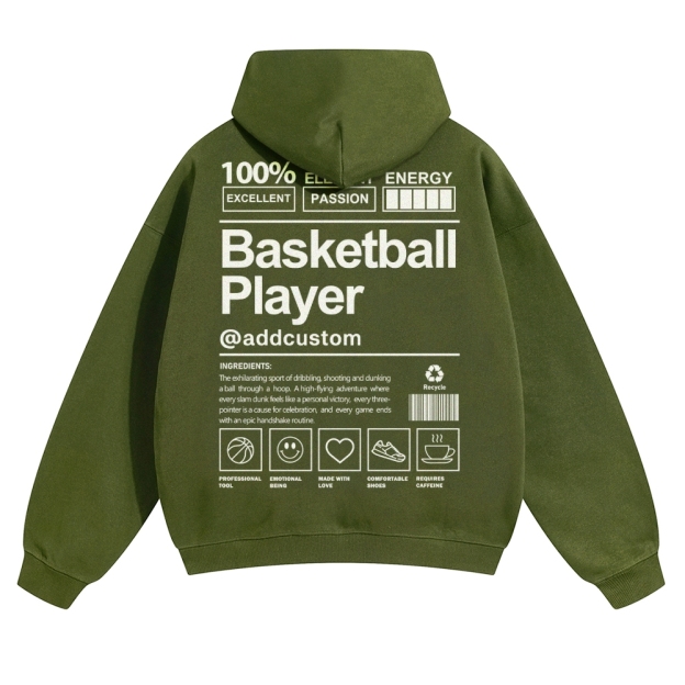 Basketball Player Addcustom Solid Color Hoodie Customscool