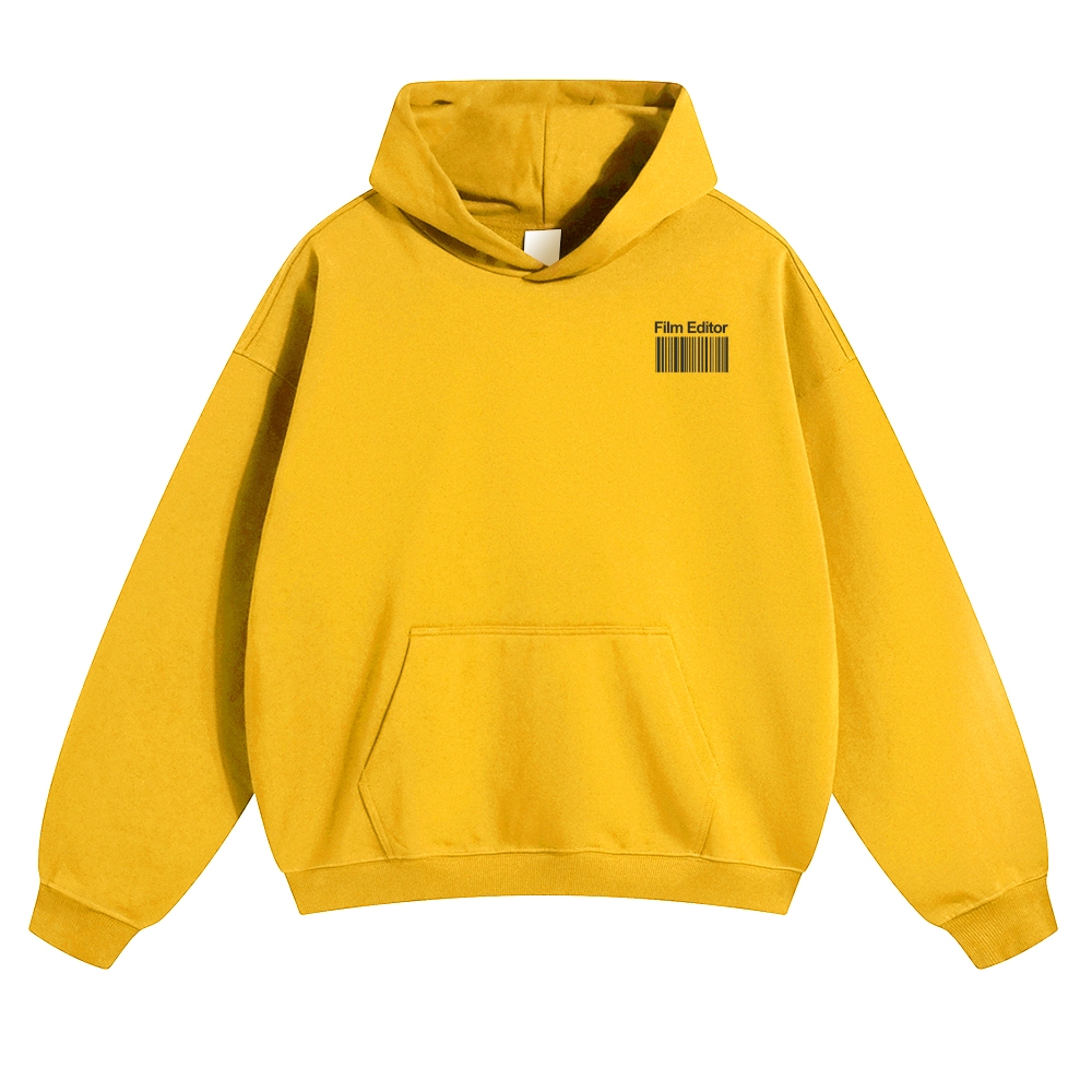 Film Editor Solid Color Hoodie Customscool