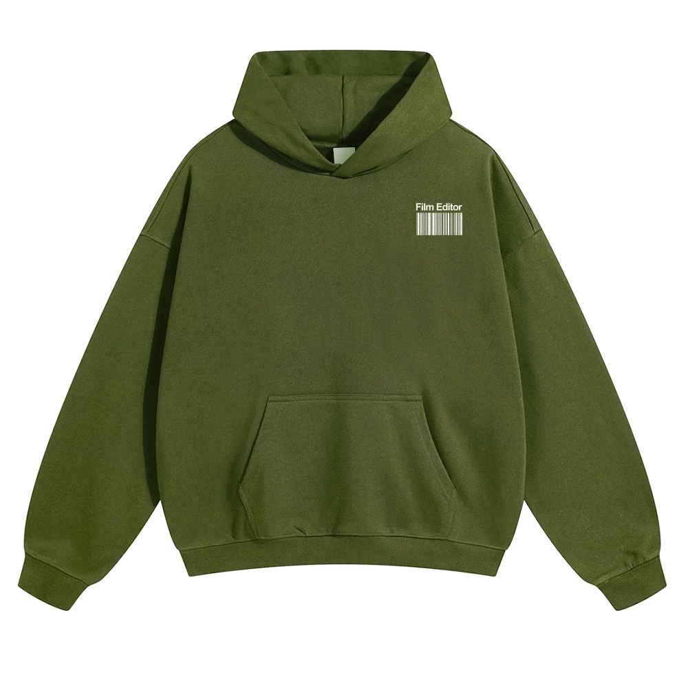 Film Editor Solid Color Hoodie Customscool