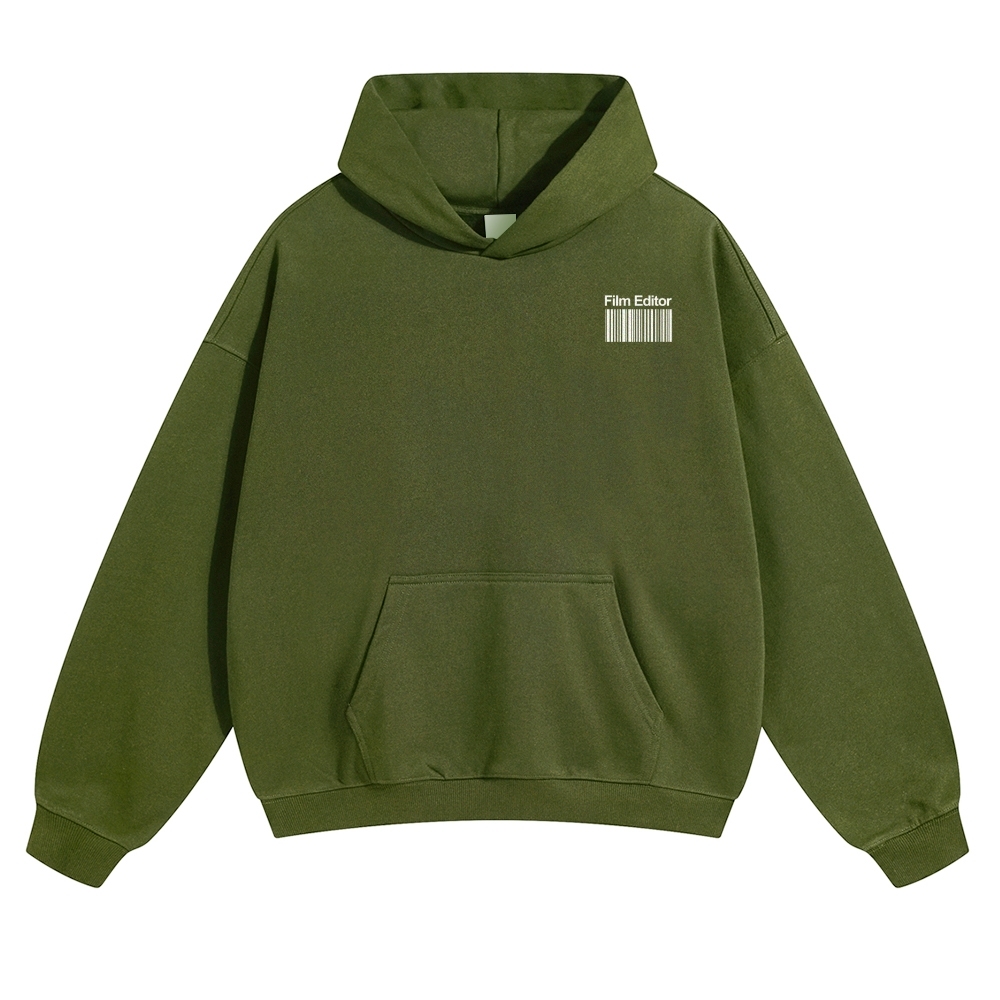 Film Editor Solid Color Hoodie Customscool