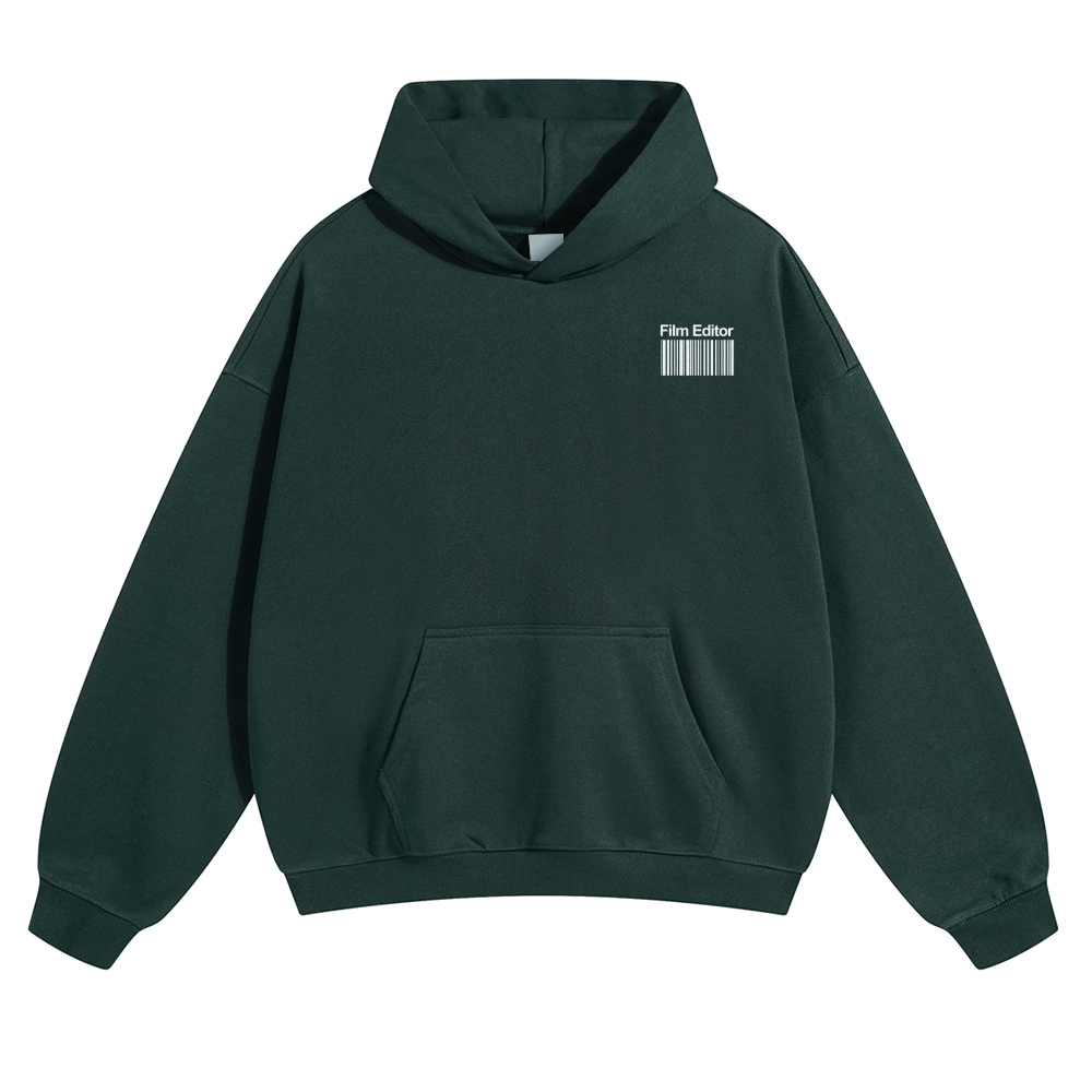 Film Editor Solid Color Hoodie Customscool