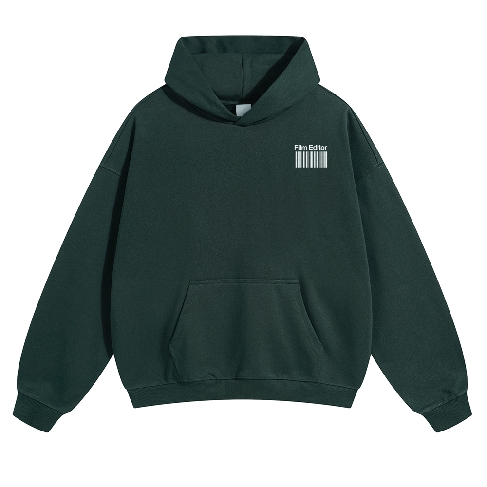 Film Editor Solid Color Hoodie Customscool