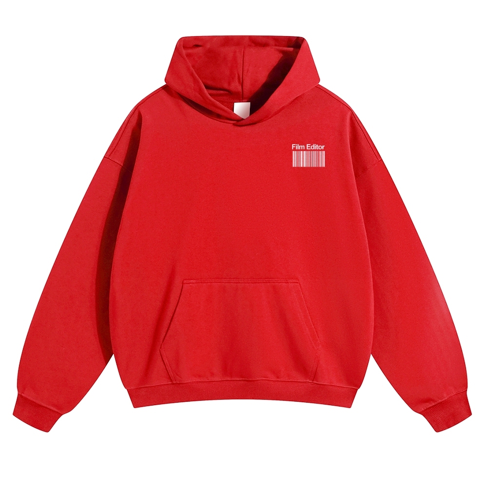Film Editor Solid Color Hoodie Customscool