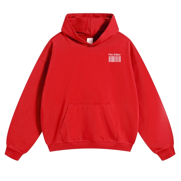 Film Editor Solid Color Hoodie Customscool