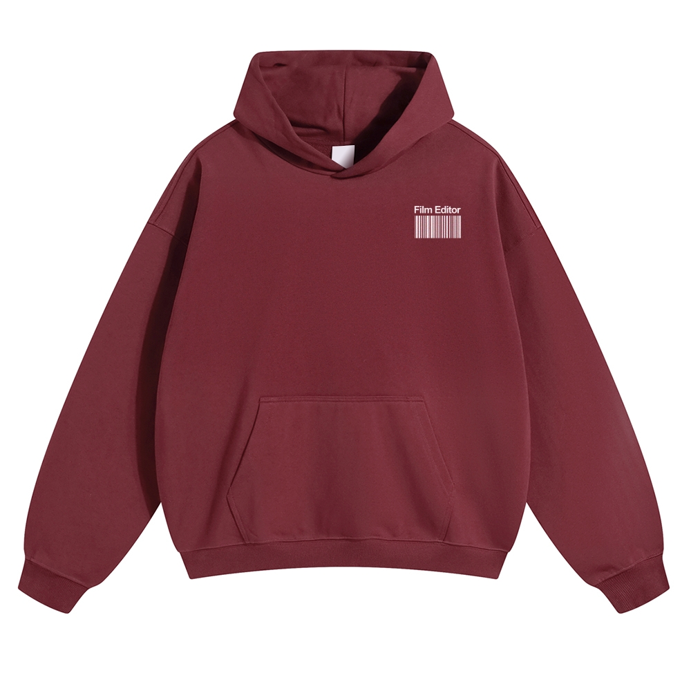 Film Editor Solid Color Hoodie Customscool