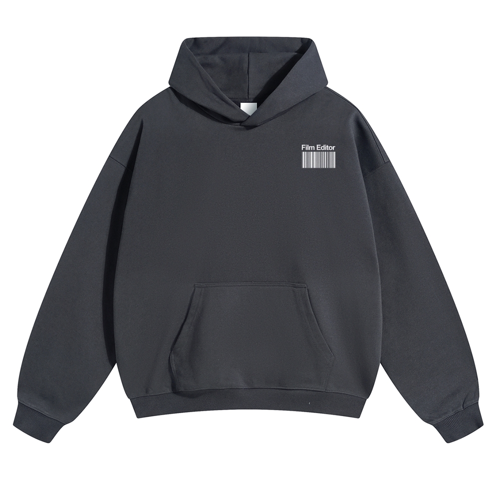 Film Editor Solid Color Hoodie Customscool