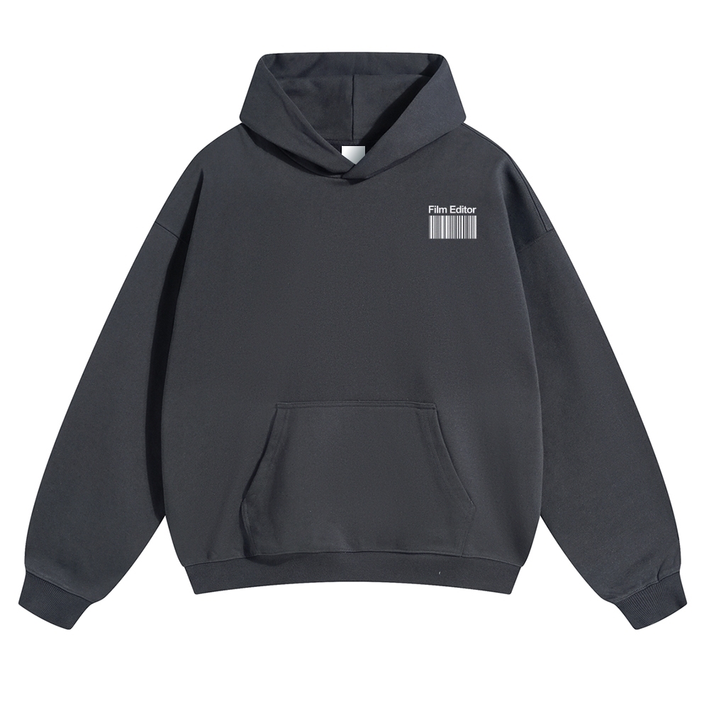 Film Editor Solid Color Hoodie Customscool