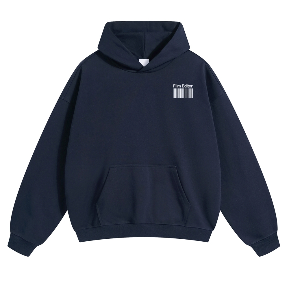 Film Editor Solid Color Hoodie Customscool