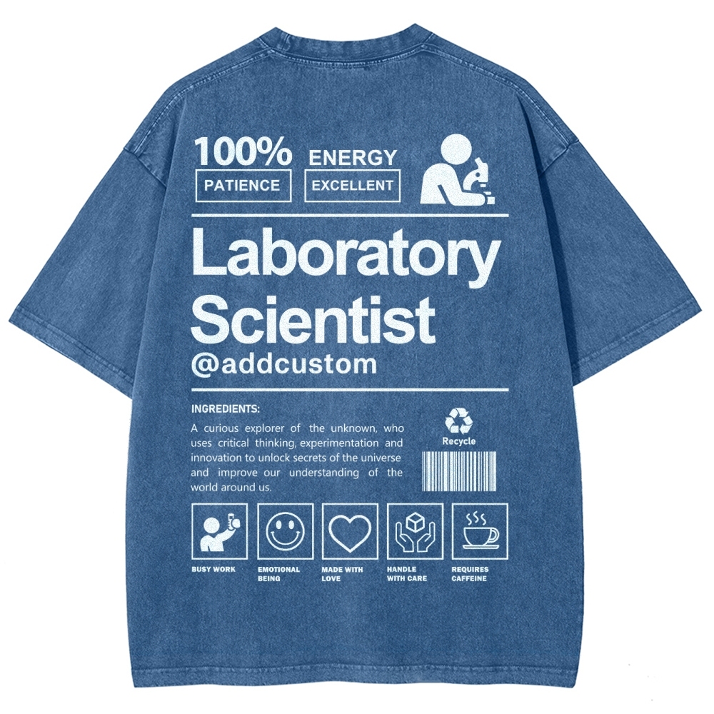 Laboratory Scientist Addcustom Unisex Fit Washed T-Shirt