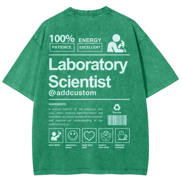 Laboratory Scientist Addcustom Unisex Fit Washed T-Shirt