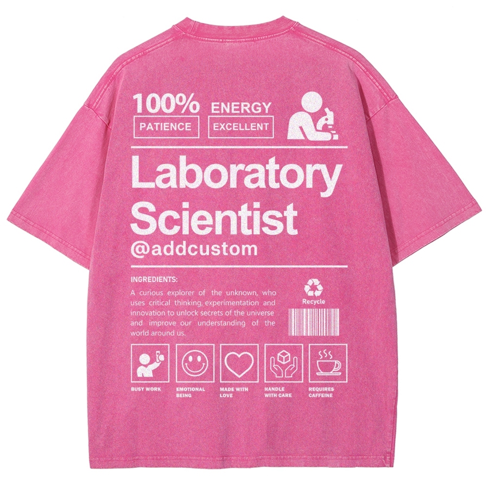 Laboratory Scientist Addcustom Unisex Fit Washed T-Shirt