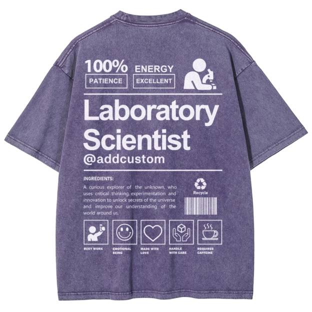 Laboratory Scientist Addcustom Unisex Fit Washed T-Shirt