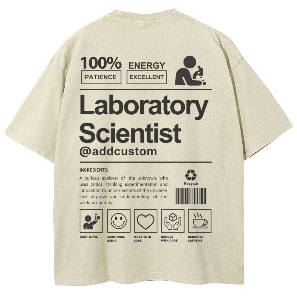 Laboratory Scientist Addcustom Unisex Fit Washed T-Shirt