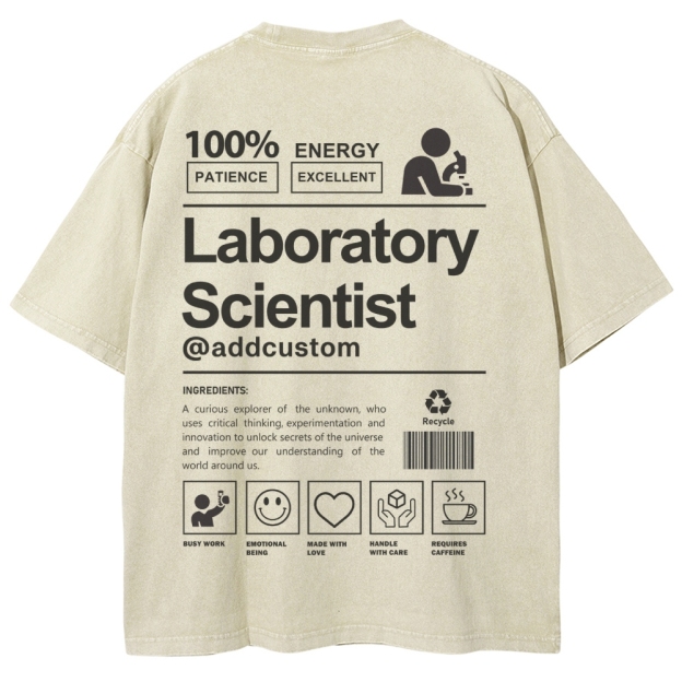 Laboratory Scientist Addcustom Unisex Fit Washed T-Shirt