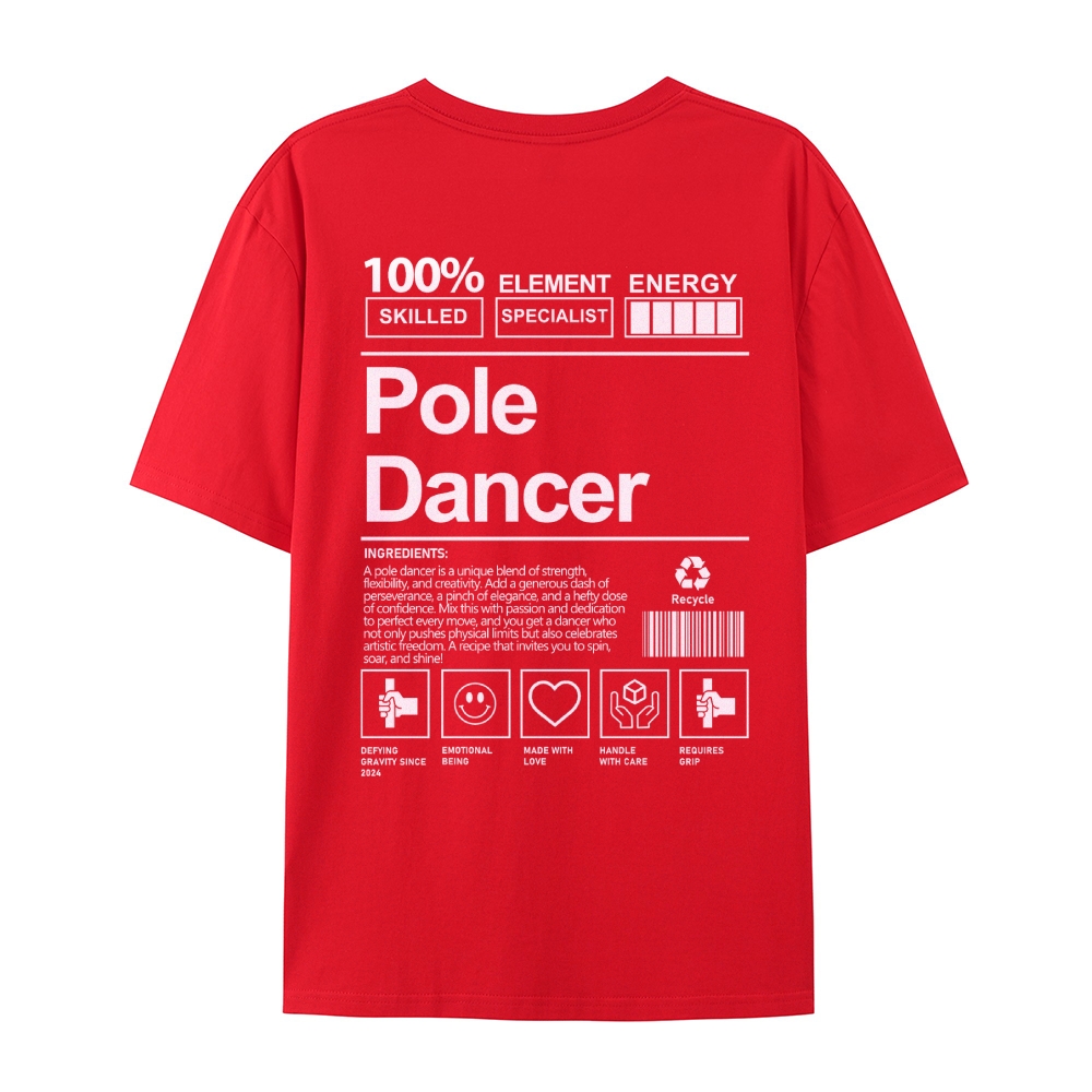 Pole Dancer AddCustom Casual Short Sleeve T-Shirt Customscool