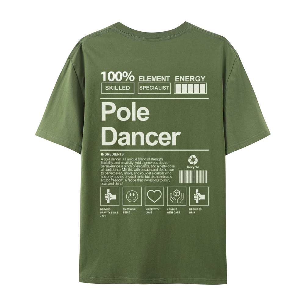 Pole Dancer AddCustom Casual Short Sleeve T-Shirt Customscool